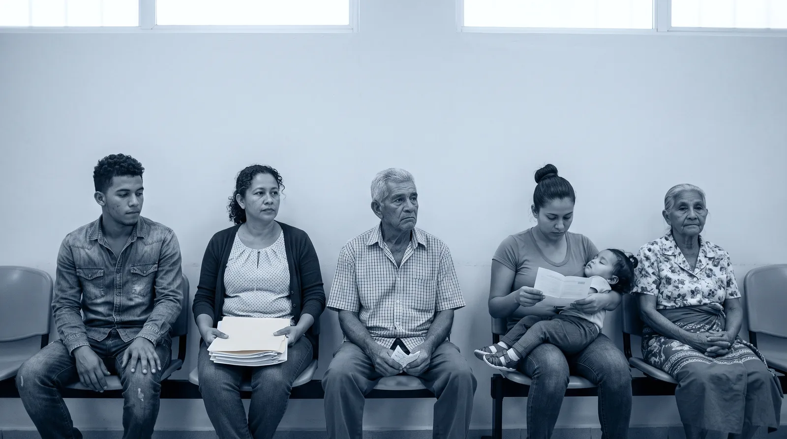 Panameños de distintas edades esperan a ser atendidos en una agencia de la Caja de Seguro Social.